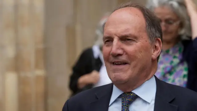 Simon Hughes leaving Westminster Abbey
