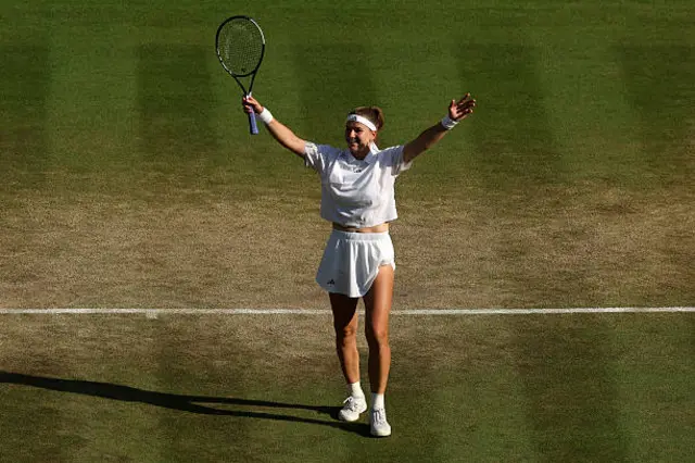 Muchova celebrates
