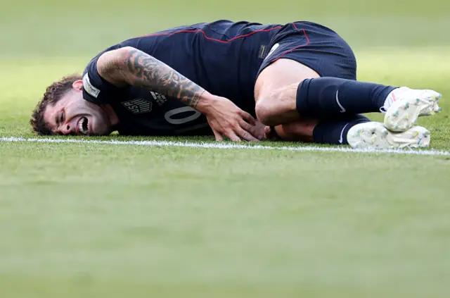 Christian Pulisic #10 of the United States reacts
