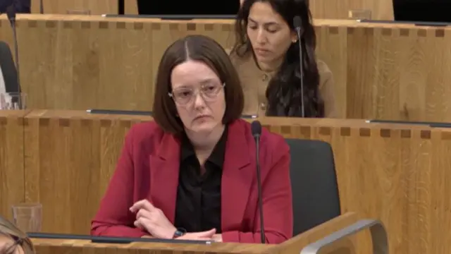 Elyn Stephens in the senedd
