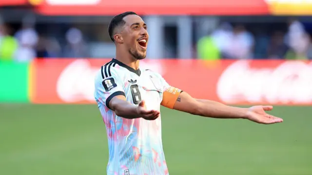 Youri Tielemans of Belgium celebrate after the FIFA World Cup 2026 Round of 16 match between USA and Belgium at Seattle Stadium on July 6, 2026 in Seattle, Washington.