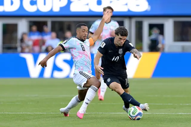 Youri Tielemans of Belgium, Christian Pulisic of USA