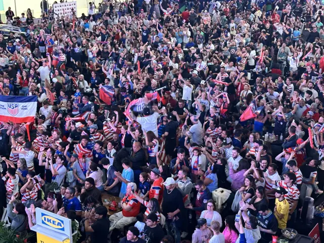 Fans cheering