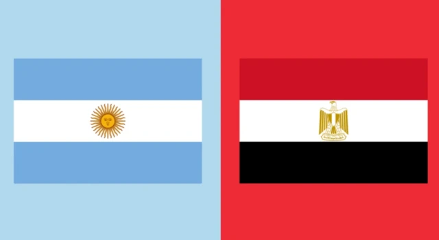 Argentina and Egypt flags