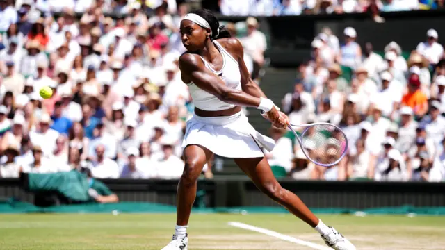 Coco Gauff in action