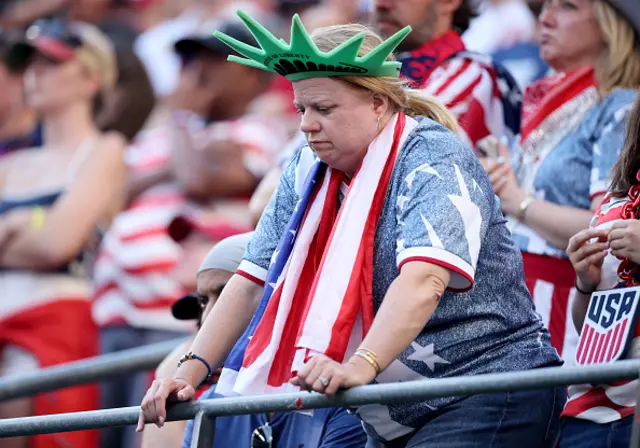 United States fans react in the stands
