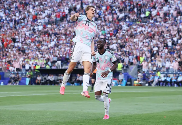 Charles De Ketelaere #17 of Belgium celebrates