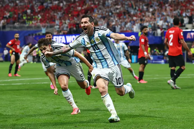 Messi Celebrates