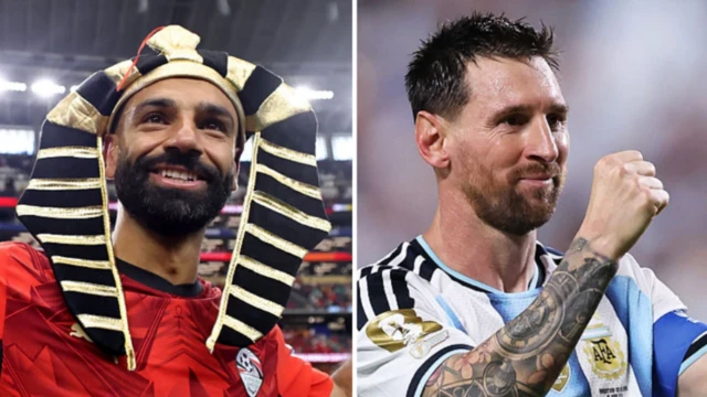 Mohamed Salah and Lionel Messi