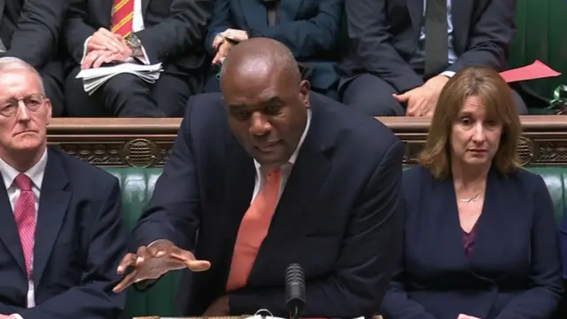Deputy Prime minister David Lammy during Prime Minister's Questions