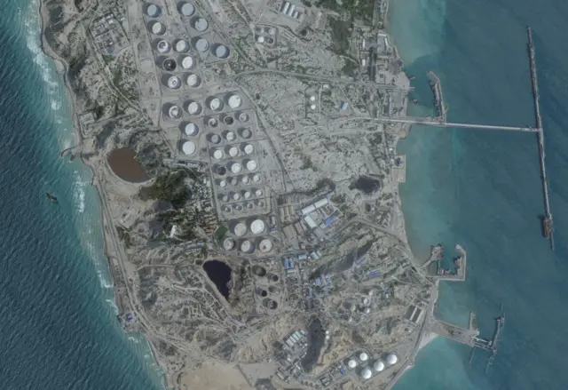Satellite image of Kharg Island