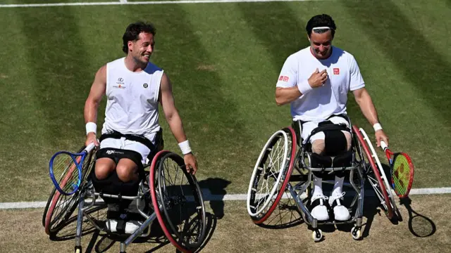Alfie Hewett and Gordon Reid in their wheelchairs