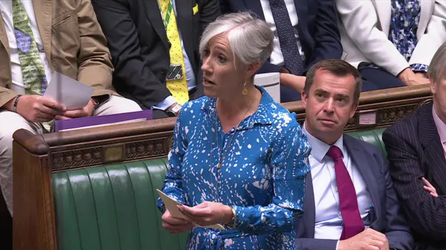 Lib Dems deputy leader Daisy Cooper speaks during PMQs