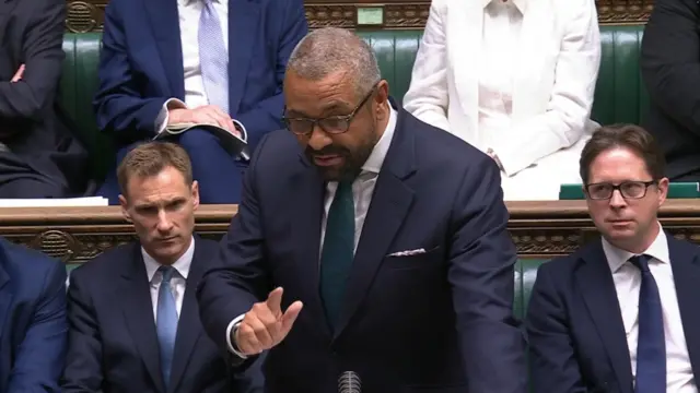 James Cleverly during Prime Minister's Questions in the House of Commons