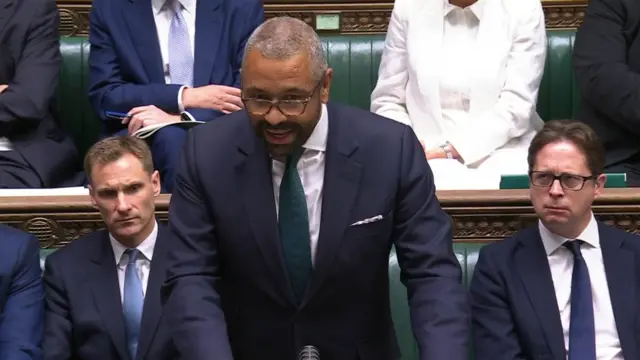 James Cleverly during Prime Minister's Questions in the House of Commons