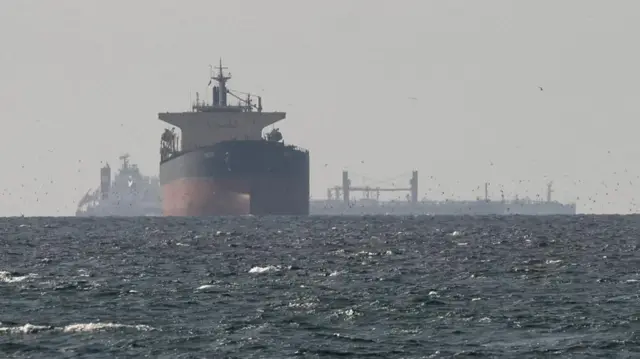 A ship seen on the water