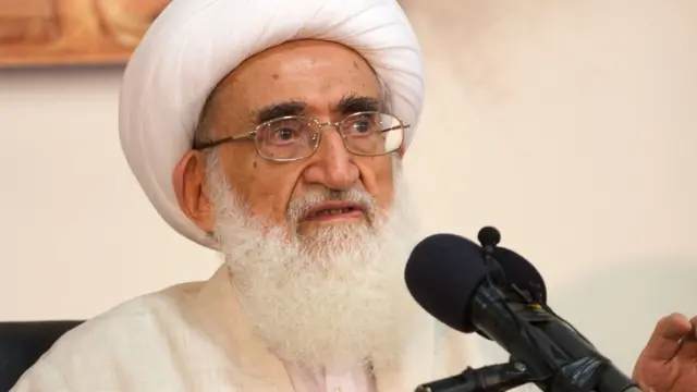 101-year-old Grand Ayatollah Hossein Noori Hamedani, pictured in 2017