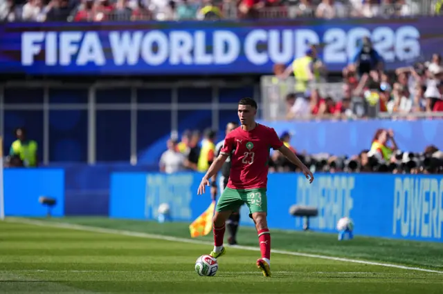 Bilal El Khannouss of Morocco plays the bal