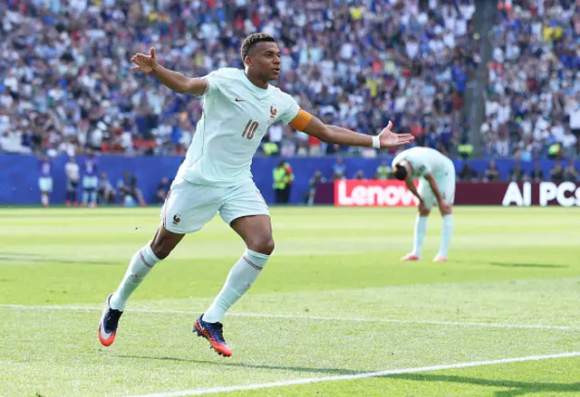 Kylian Mbappe #10 of France celebrates