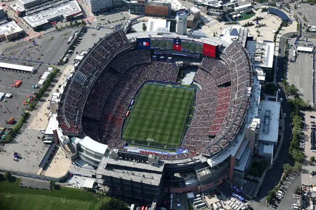 Boston stadium from above