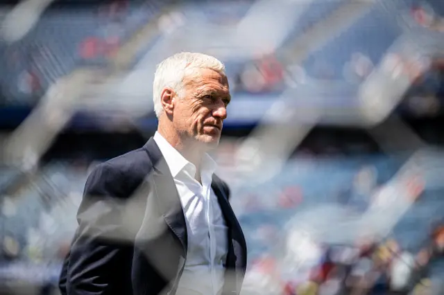 Head Coach Didier Deschamps of France looks on
