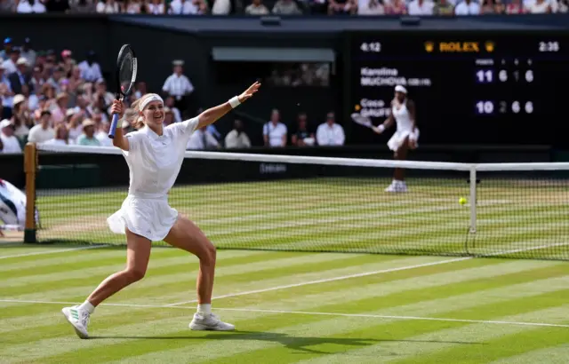 Muchova celebrates