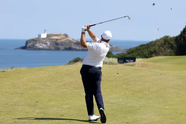 Shane Lowry in action at the Scottish Open