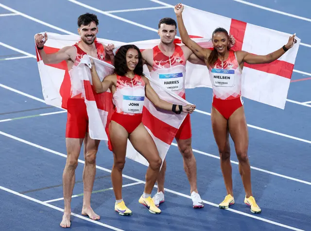 England's 4x400m mixed relay team