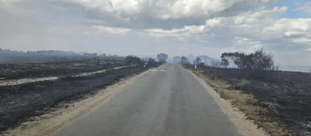 the scene after the fire