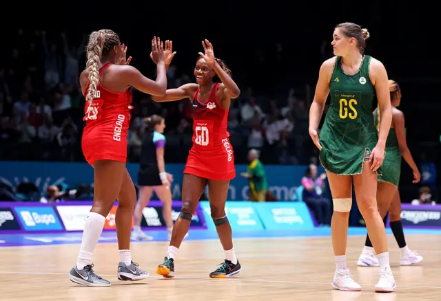 Halimat Adio and Funmi Fadoju of Team England netball