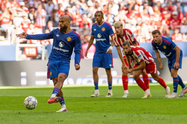 Bryan Mbeumo taking the penalty