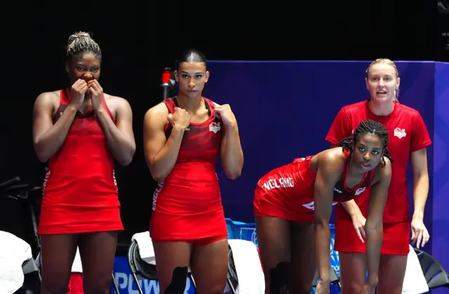 England subs look on nervously