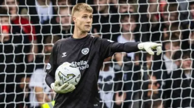 Hearts goalkeeper Beau Reus