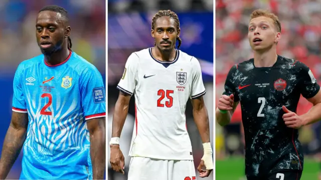 Aaron Wan-Bissaka, Djed Spence and Alistair Johnson