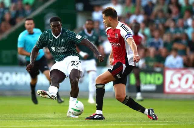 Plymouth v Exeter match action