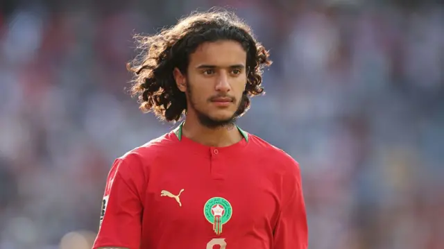 Morocco's Ayyoub Bouaddi at the end of the match during the FIFA World Cup 2026 Quarter Final match between France and Morocco