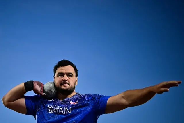 Britain's Scott Lincoln competes in the men's shot put final