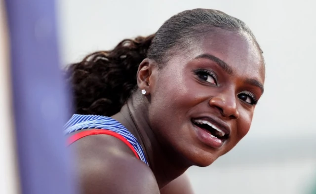 Dina Asher-Smith of Great Britain after the Women's 100m Semifinal