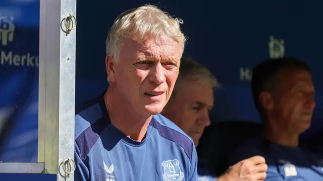 David Moyes Head Coach gestures looks on during the pre-season friendly match
