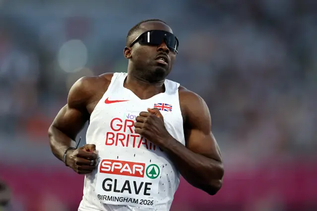 Romell Glave of Team Great Britain looks on