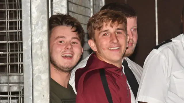 Albert Bowers (left) and Jessie Cole (centre), seen leaving court in 2019, are eligible to be freed under the early release scheme