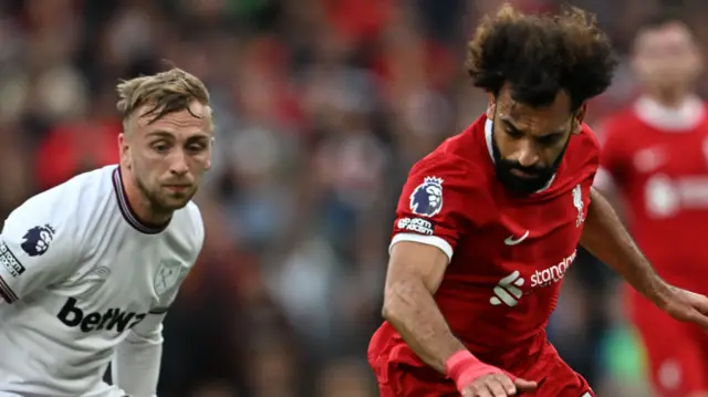 Jarrod Bowen and Mo Salah