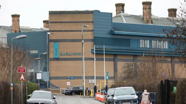 A general view of Barlinnie Prison on the first day of prisoners early release scheme in an attempt to ease overcrowding in jails on February 18, 2025 in Glasgow