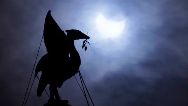 Liverpool, during an eclipse in 2015
