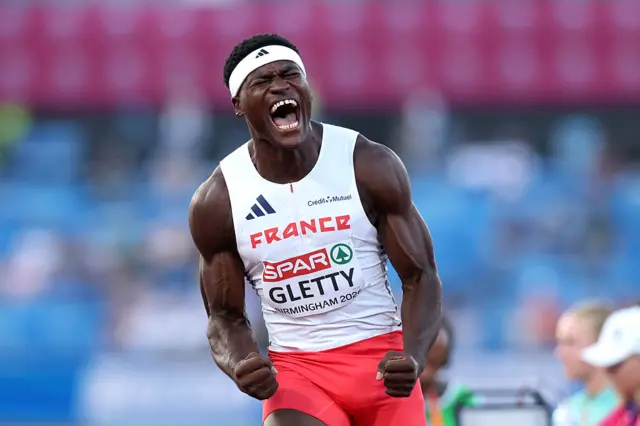 Makenson Gletty of Team France reacts