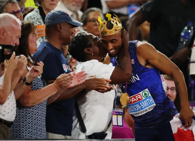 Matthew Hudson-Smith celebrates
