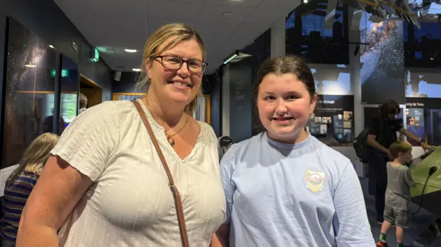 Sharon Walsh and her daughter Mia at Armagh observatory