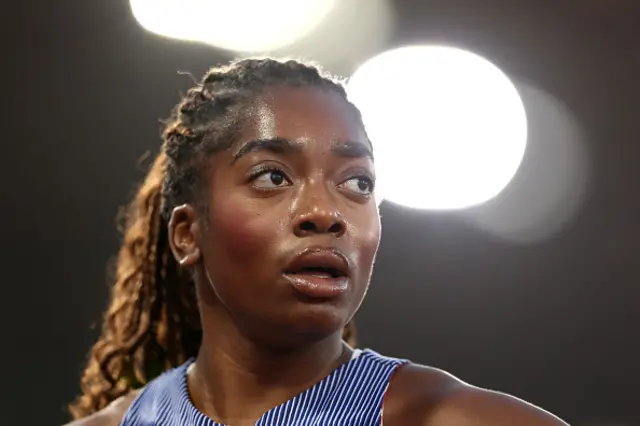 Success Eduan of Team Great Britain looks on