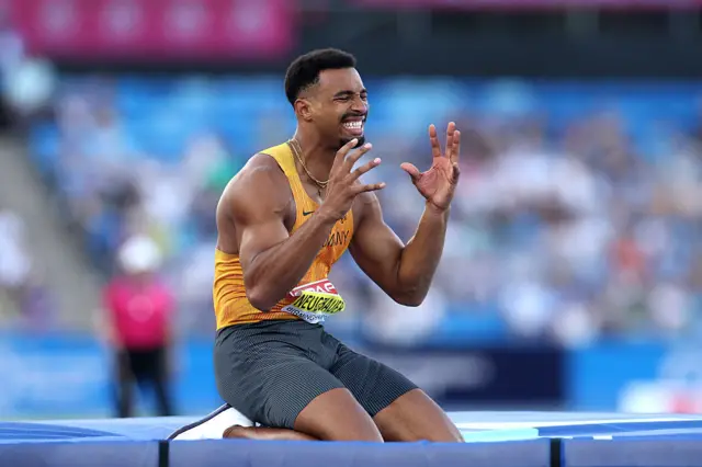 Leo Neugebauer of Team Germany reacts
