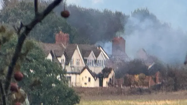 This footage from earlier showed a destroyed home in Stourbridge